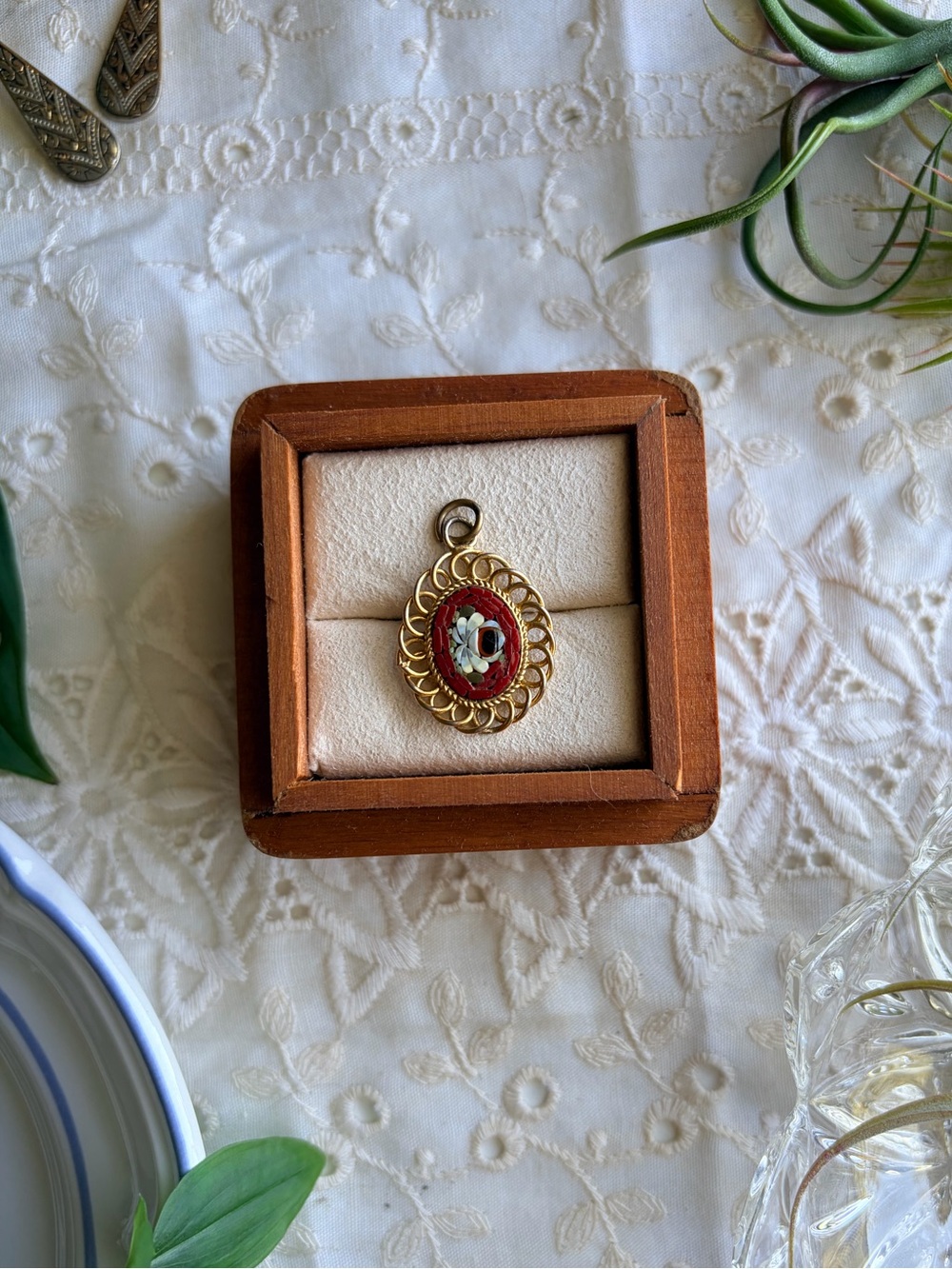 Vintage Italian Micro Mosaic Pendant